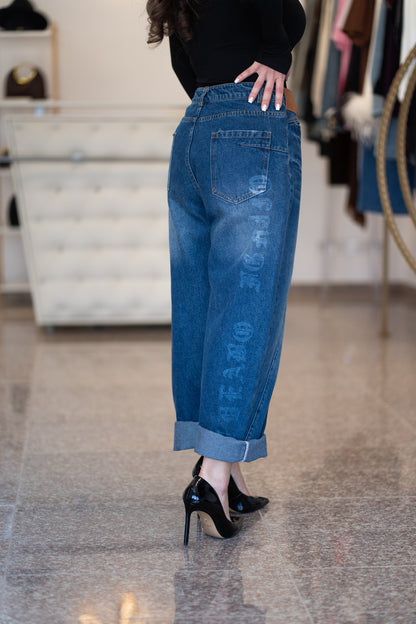 Дънки тип “Chrome Hearts”