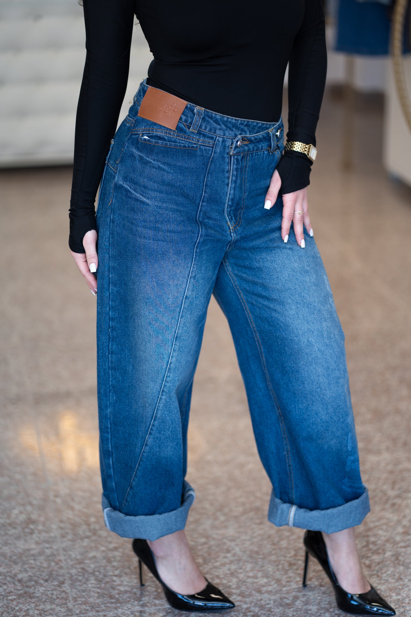 Дънки тип “Chrome Hearts”