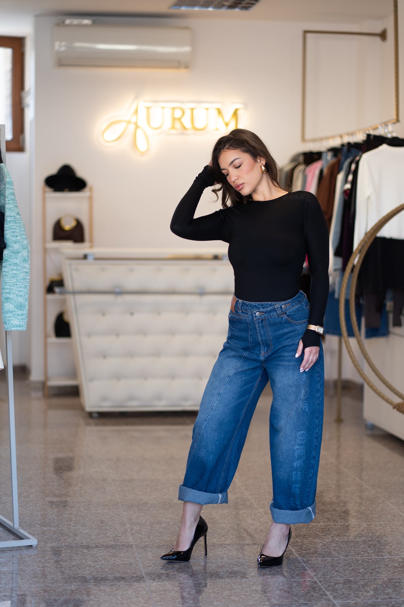 Дънки тип “Chrome Hearts”