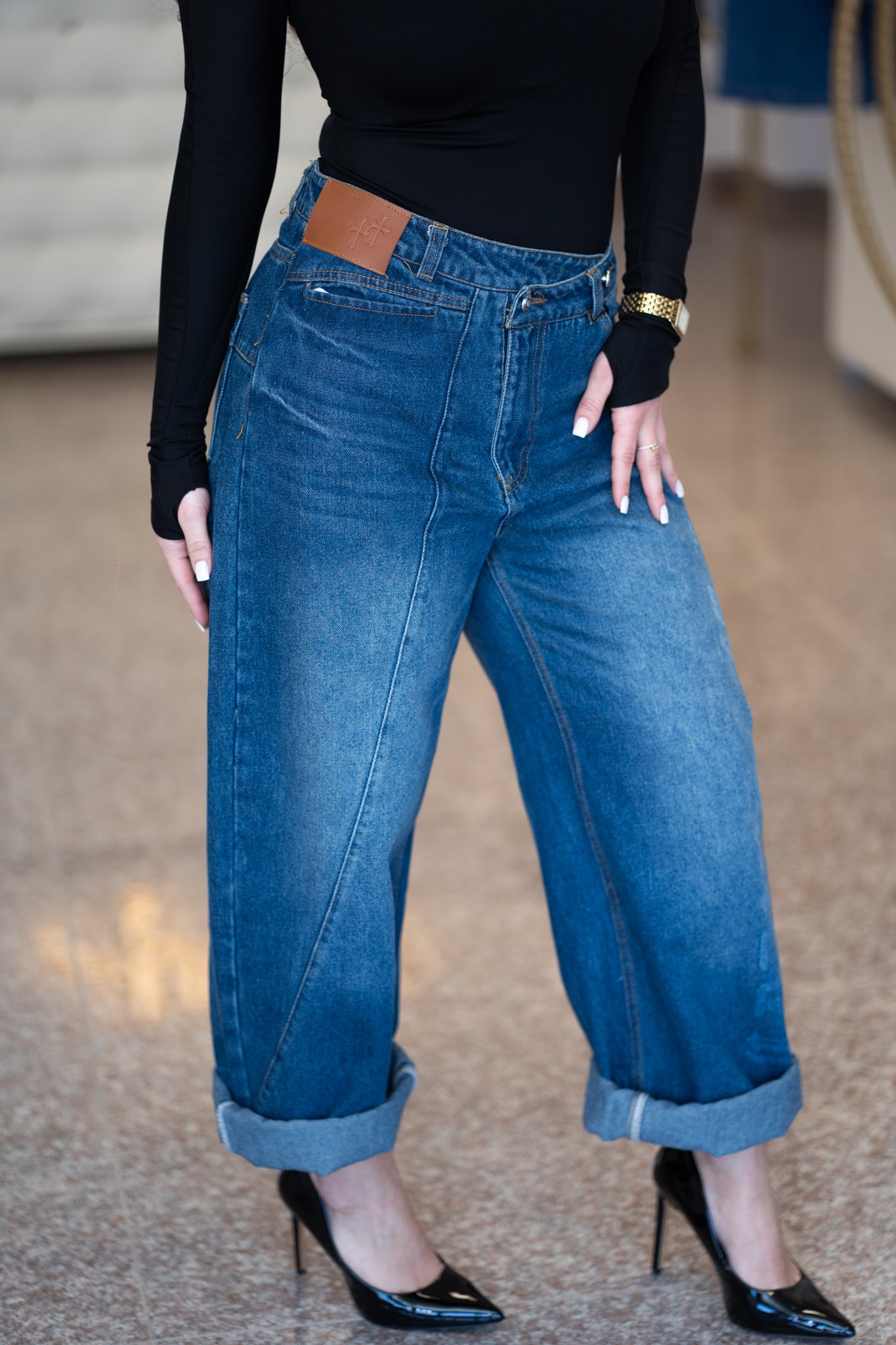 Дънки тип “Chrome Hearts”