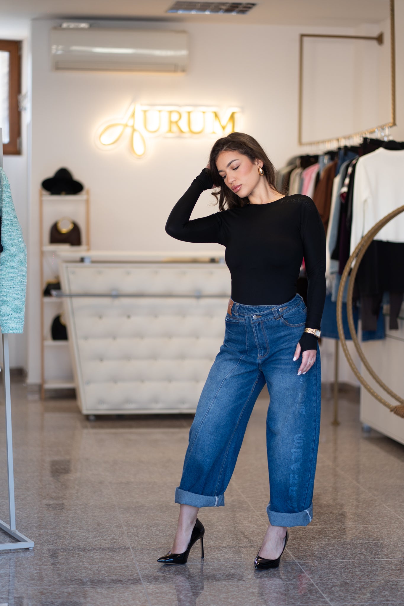 Дънки тип “Chrome Hearts”