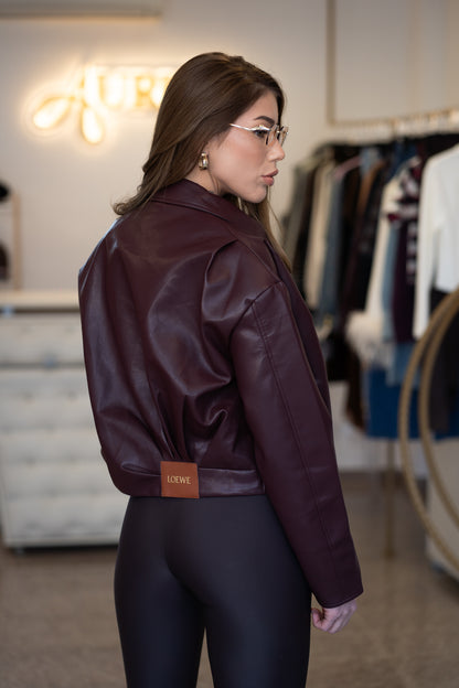 Кафяво кожено яке