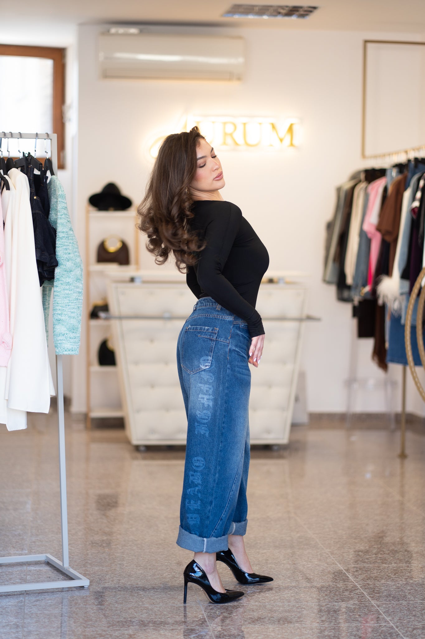 Дънки тип “Chrome Hearts”